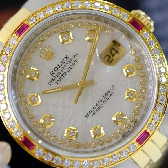 Sold!! Rolex Datejust Diamond Ruby Bezel 36mm Watch Unisex - Picture 10 of 13